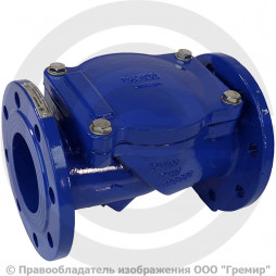 Клапан обратный поворотный чугунный фланцевый Ду-50 Ру-10/16 (Т<120°С) диск сталь+EPDM Benarmo