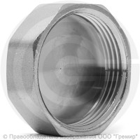 Заглушка латунная ВР (ВН") Ду-32 (1 1/4") никель LD Заглушка латунная ВР (ВН") Ду-32 (1 1/4") никель LD