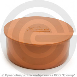 Заглушка НПВХ (ПВХ) коричневая Дн 160 б/нап Хемкор