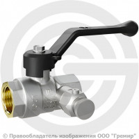 Кран латунный со спускником Ду-15 (1/2") Ру-40 ВР (ВН) никель бабочка черная LD Pride 44.15.В-В.С.Б Кран латунный со спускником Ду-15 (1/2") Ру-40 ВР (ВН) никель бабочка черная LD Pride 44.15.В-В.С.Б