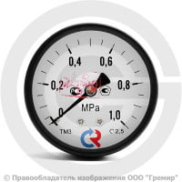 Манометр осевой диаметр 63мм 0-10 кгс/см2 (0-1,0 МПа) G1/4" ТМ-310Т.00 Росма 00000008922