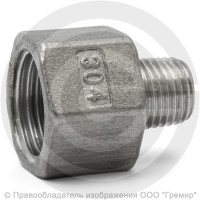 Футорка обратная нержавеющая AISI 304 Ду 15-10 (1/2"-3/8") Футорка обратная нержавеющая AISI 304 Ду 15-10 (1/2"-3/8")