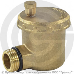 Воздухоотводчик автоматический латунный Ду-15 (1/2") Ру-10 НР (НАР) угловой Aquasfera 5004