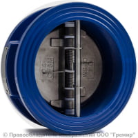 Клапан обратный двухстворчатый чугунный межфланцевый Ду-200 Ру-16 (Т<120°С) ств нерж Benarmo Клапан обратный двухстворчатый чугунный межфланцевый Ду-200 Ру-16 (Т<120°С) ств нерж Benarmo