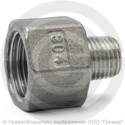 Футорка обратная нержавеющая AISI 304 Ду 20-10 (3/4"-3/8")