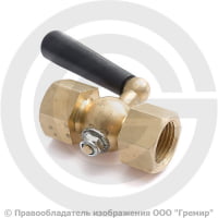 Кран трехходовой для манометра Ду-15 Ру-25 ВР (ВН) М20х1,5-М20х1,5 Росма