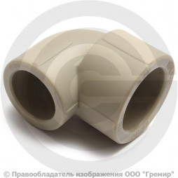 Угольник PP-R переходной серый внутренняя пайка Дн 25-20 90гр Pro Aqua