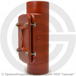 Ревизия чугунная безраструбная SML Ду-125 с прямоугольной крышкой Китай