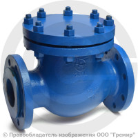 Клапан обратный поворотный стальной фланцевый Ду-200 Ру-40 (Т<425°С) 19лс53нж ЧАЗ