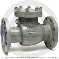 Клапан обратный поворотный стальной фланцевый Ду-150 Ру-16 19с76нж Клапан обратный поворотный стальной фланцевый Ду-150 Ру-16 19с76нж