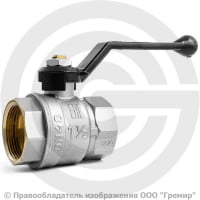 Кран латунный Ду-40 (1 1/2") Ру-25 ВР (ВН) муфтовый никель рычаг LD Pride 47.40.В-В.Р Кран латунный Ду-40 (1 1/2") Ру-25 ВР (ВН) муфтовый никель рычаг LD Pride 47.40.В-В.Р