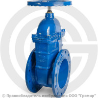 Задвижка чугунная фланцевая Ду-500 Ру-16 (Т<120°С) 30ч39р Китай