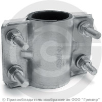 Хомут ремонтный двухсторонний оцинкованный Ду-50 (Дн 57-65) L=103мм ККАЗ Хомут ремонтный двухсторонний оцинкованный Ду-50 (Дн 57-65) L=103мм ККАЗ