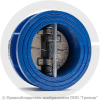 Клапан обратный двухстворчатый чугунный межфланцевый Ду-80 Ру-16 (Т<130°С) ств чугун Китай