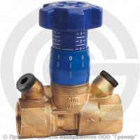 Клапан балансировочный ручной латунный муфтовый Ду-25 Ру-25 ВР (ВН) Kvs=4.08м3/ч без ниппелей CIM 787R Cimberio