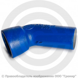 Отвод раструб-гладкий конец ОРГ Ду-300 60 градусов RJ (ВРС) ВЧШГ с ЦПП цинк+AL ГОСТ ISO 2531-2012