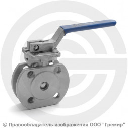 Кран нержавеющий AISI 304 (CF8) межфланцевый под привод Ду-15 (1/2") Ру-16 NK-BIFp15/4