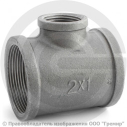 Тройник переходной чугунный ВР (ВН) Ду 50-25 (2"-1")