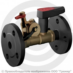 Клапан балансировочный ручной латунный фланцевый Ду-350 Ру-16 Kvs=6130м3/ч с измерительными ниппелями Venturi FODRV Broen
