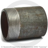 Резьба стальная удлиненная L=60мм Ду-40 (1 1/2") КАЗ