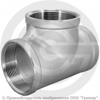 Тройник муфтовый резьбовой нержавеющий AISI 304 ВР (ВН) Ду-100 (4") Тройник муфтовый резьбовой нержавеющий AISI 304 ВР (ВН) Ду-100 (4")