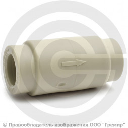 Клапан обратный PP-R серый Дн 25 Pro Aqua