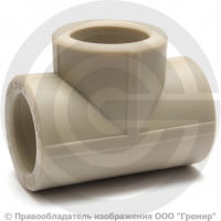 Тройник PP-R переходной серый внутренняя пайка Дн 40-32-40 VALFEX