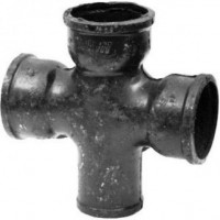 Крестовина чугунная канализационная прямая Ду 50-50-50 90гр б/н одноплоскостная ГОСТ 6942-98 Крестовина чугунная канализационная прямая Ду 50-50-50 90гр б/н одноплоскостная ГОСТ 6942-98