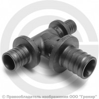Тройник аксиальный PPSU переходной для PE-X труб Дн 32-20-25 RAUTITAN PX Rehau Тройник аксиальный PPSU переходной для PE-X труб Дн 32-20-25 RAUTITAN PX Rehau