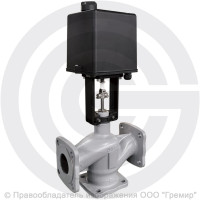 Клапан регулирующий трехходовой смесительный чугунный фланцевый Ду-32 Ру-16 Kvy=10м3/ч с электроприводом LEA-1200 24В с датчиком 4-20mA Энерготехномаш Клапан регулирующий трехходовой смесительный чугунный фланцевый Ду-32 Ру-16 Kvy=10м3/ч с электроприводом LEA-1200 24В с датчиком 4-20mA Энерготехномаш