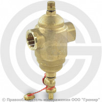 Дешламатор магнитный сетчатый Т-образный латунный Ду-25 (1") Ру-10 ВР (ВН) (Т<110°С) со сливным краном Giacomini Дешламатор магнитный сетчатый Т-образный латунный Ду-25 (1") Ру-10 ВР (ВН) (Т<110°С) со сливным краном Giacomini