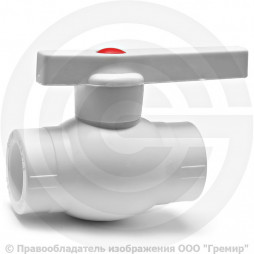 Кран PP-R Дн 32 внутренняя пайка белый Standard Pro Aqua