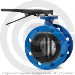 Затвор чугунный поворотный фланцевый Ду-150 Ру-16 из чугуна EPDM с чугунным диском ABRA BUV-FL226