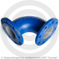 Отвод фланцевый ОФ Ду-150 45 градусов (L=160) ВЧШГ с ЦПП цинк+AL ГОСТ ISO 2531-2012 Отвод фланцевый ОФ Ду-150 45 градусов (L=160) ВЧШГ с ЦПП цинк+AL ГОСТ ISO 2531-2012