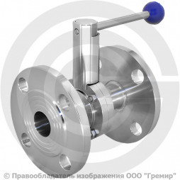 Затвор нержавеющий дисковый поворотный фланцевый Ду- 100 (4") Ру-10 с нержавеющим диском NK-DZf100/4
