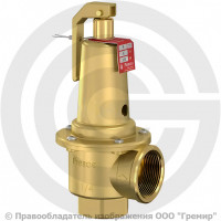 Клапан предохранительный пружинный латунный Ду 40-50 (G1 1/2"-G2") ВР (ВН) Рср=3бар (Т<140°С) Prescor S600 Flamco Клапан предохранительный пружинный латунный Ду 40-50 (G1 1/2"-G2") ВР (ВН) Рср=3бар (Т<140°С) Prescor S600 Flamco