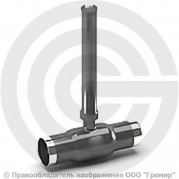 Кран стальной под приварку с удлиненным штоком Ду-500 Ру-16 L=970мм LD КШ.Ц.П. 500/400.016.Н/П