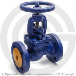 Клапан запорный чугунный фланцевый Ду-50 Ру-16 (Т<300°С) сальниковый KV16 Гранвент