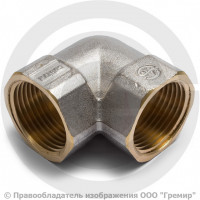 Уголок (угольник) латунный ВР (ВН) Ду-8 (1/4") никель Aquasfera Уголок (угольник) латунный ВР (ВН) Ду-8 (1/4") никель Aquasfera