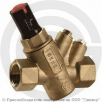 Клапан балансировочный автоматический латунный муфтовый Ду-40 Ру-25 ВР (ВН) Kvs=16.1м3/ч без ниппелей R206A Giacomini