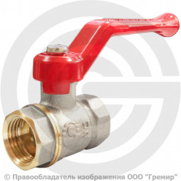 Кран латунный Ду-15 (1/2") ВР-НР (ВН-НАР) никель полнопроходной рычаг VALFEX 11Б27фт1М OPTIMA