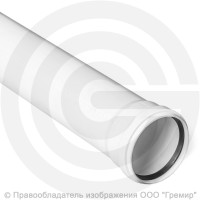 Труба PP-M с раструбом бесшумная белая Дн 160 безнапорная L=3м в/к RTP (РосТурПласт)