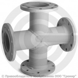 Крест фланцевый КФ стальной Ду 250-100