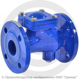 Клапан обратный шаровый чугунный фланцевый Ду-150 Ру-16 (Т<80°С) шар сталь+NBR Benarmo