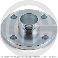 Фланец с резьбовым хвостовиком оцинкованный Ду-32 Ру-16 ГОСТ 12815-80