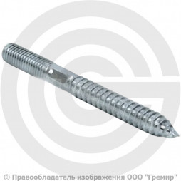 Шпилька-шуруп стальная М8х120 сантехническая