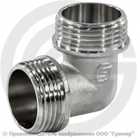 Уголок (угольник) латунный реборда НР (НАР) Ду-25 (1") никель SantechSystems Уголок (угольник) латунный реборда НР (НАР) Ду-25 (1") никель SantechSystems