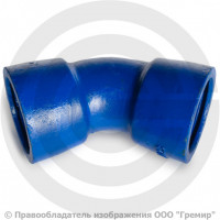 Отвод раструбный ОР Ду-100 45 градусов Тайтон ВЧШГ с ЦПП цинк+AL ГОСТ ISO 2531-2012 Отвод раструбный ОР Ду-100 45 градусов Тайтон ВЧШГ с ЦПП цинк+AL ГОСТ ISO 2531-2012