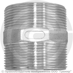 Ниппель нержавеющий AISI 304 переходной Ду 25-20 (1"-3/4")