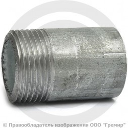 Резьба стальная оцинкованная удлиненная L=50мм Ду-25 (1") КАЗ